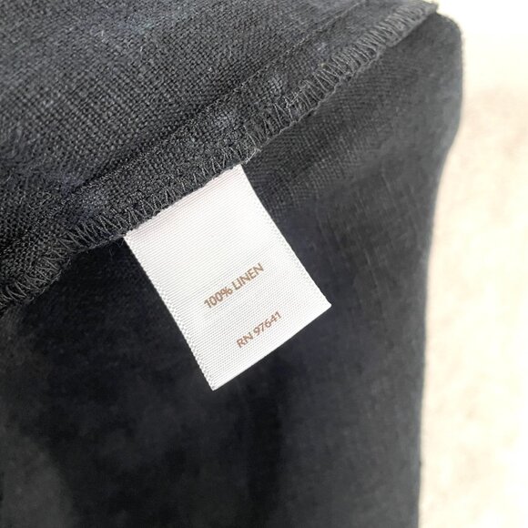 J.Jill Linen Pants Womens L Black Slim Pull On Straight Leg Coastal Casual - Picture 11 of 11